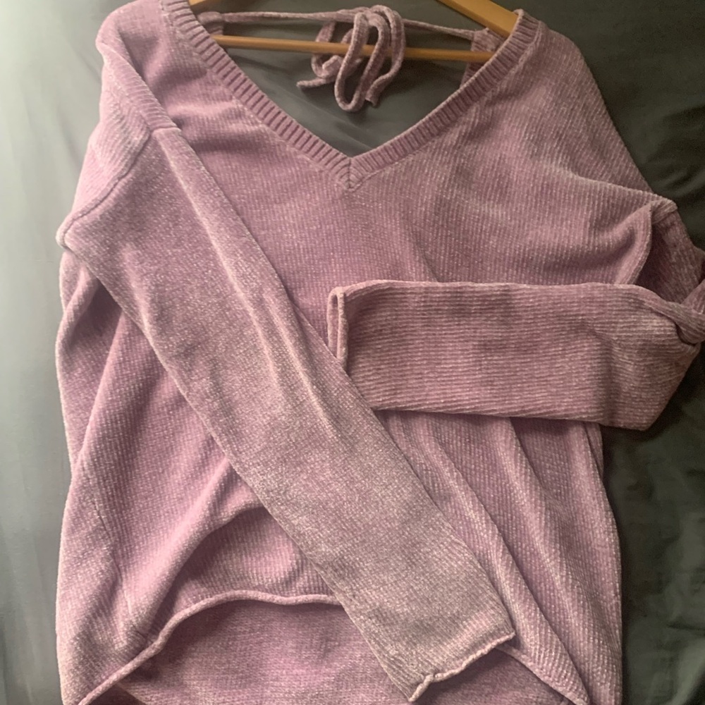 Cozy Plush Purple Sweater